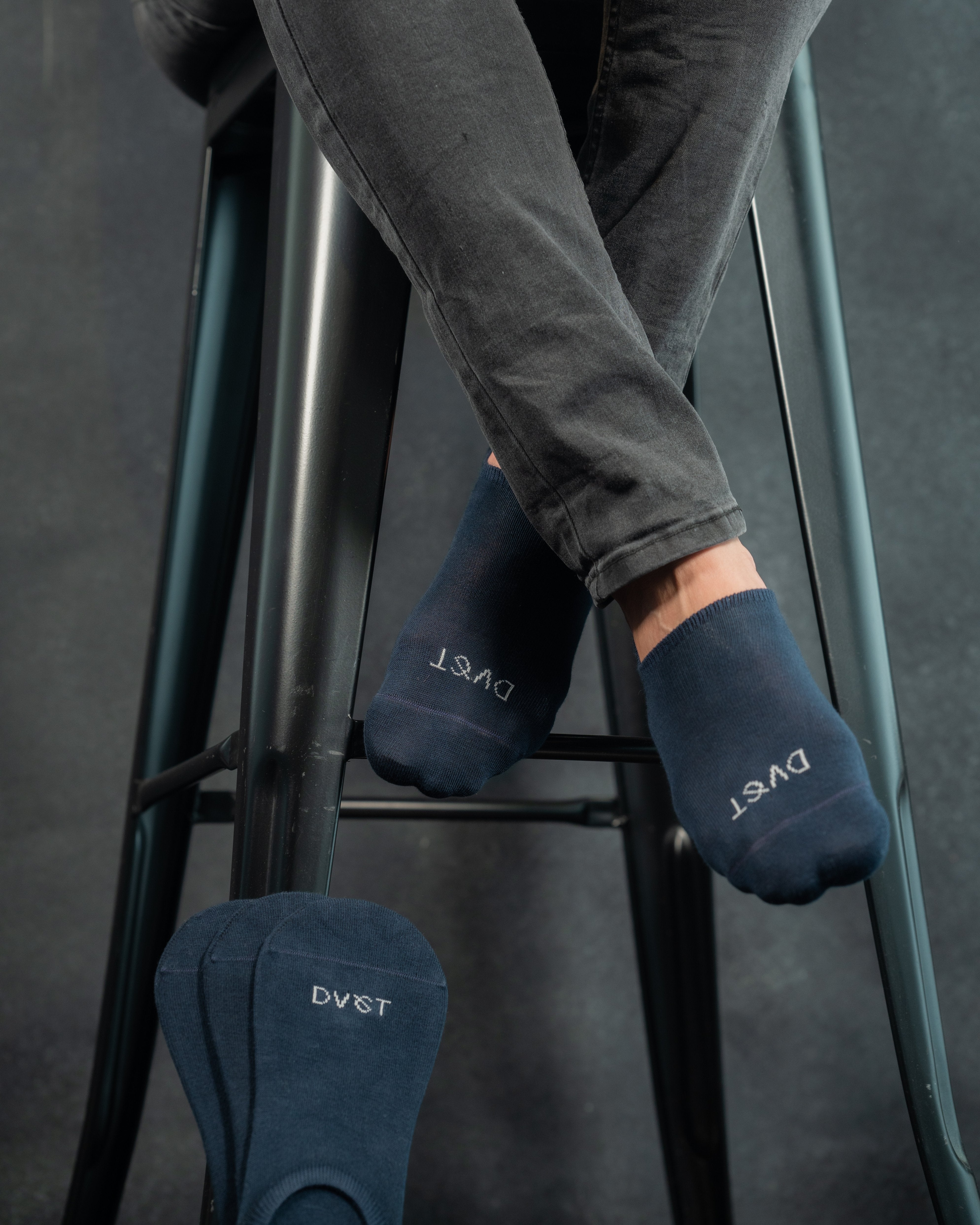 Pack de 4 Pares de Calcetines Invisibles Azul Marino