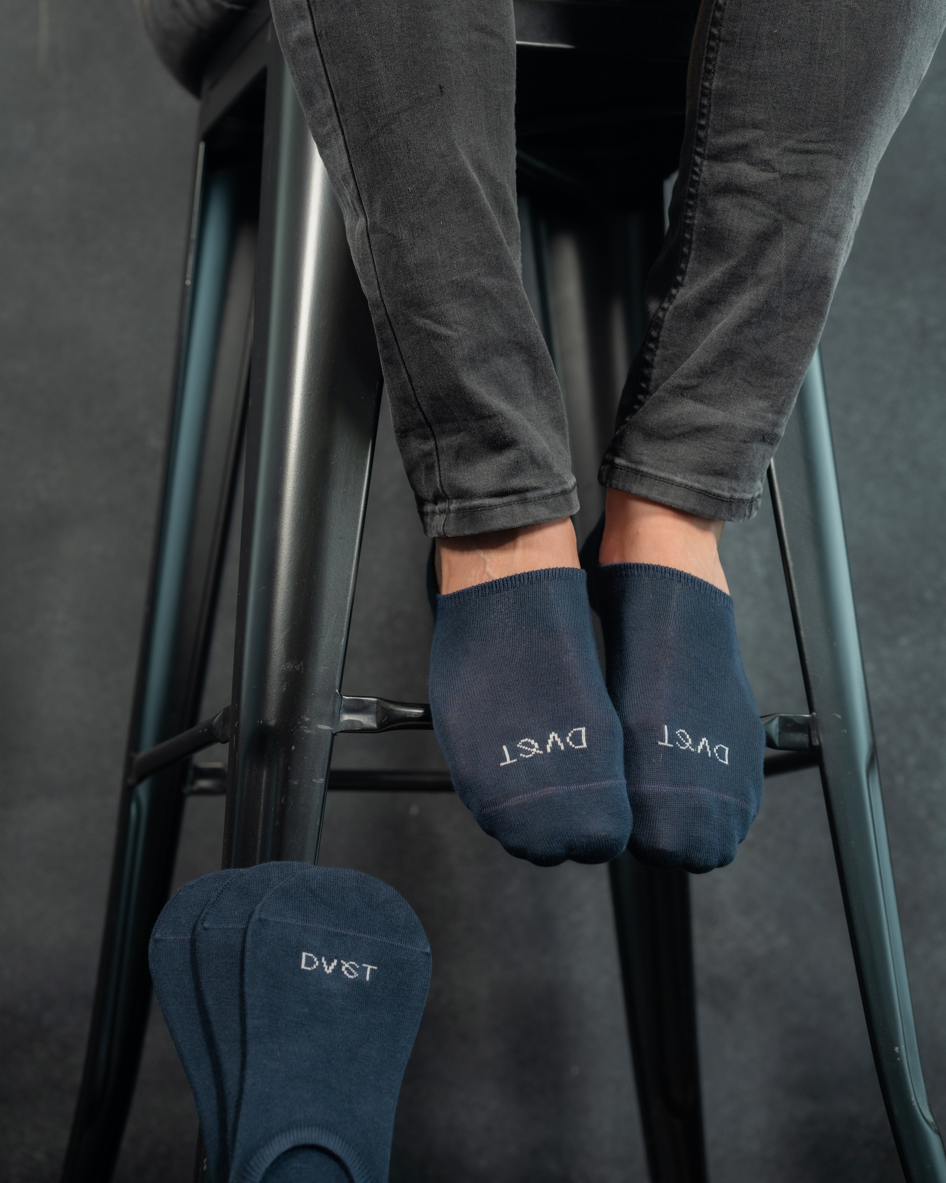 Pack de 4 Pares de Calcetines Invisibles Azul Marino