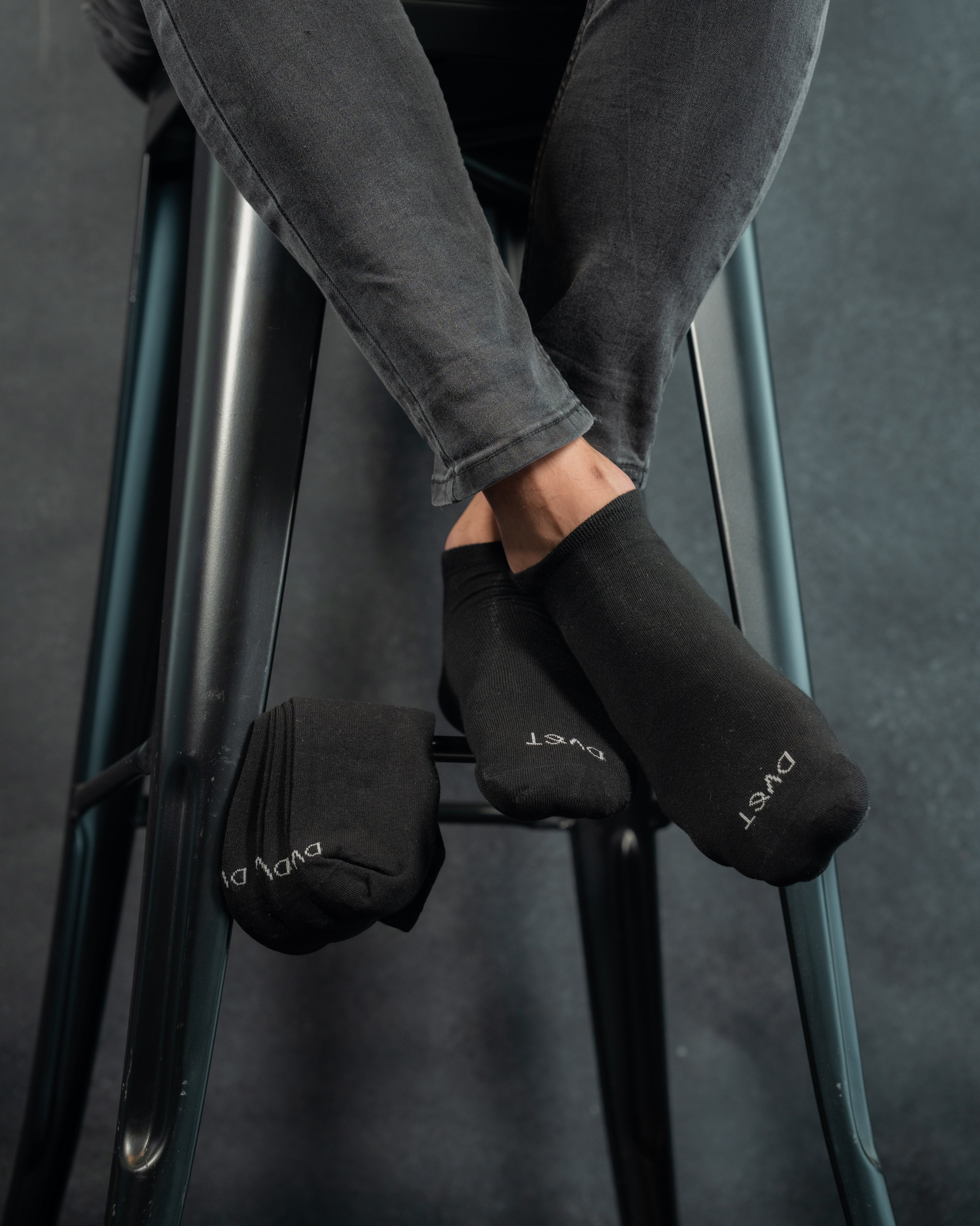 Pack de 4 Pares de Calcetines Delgados Negros