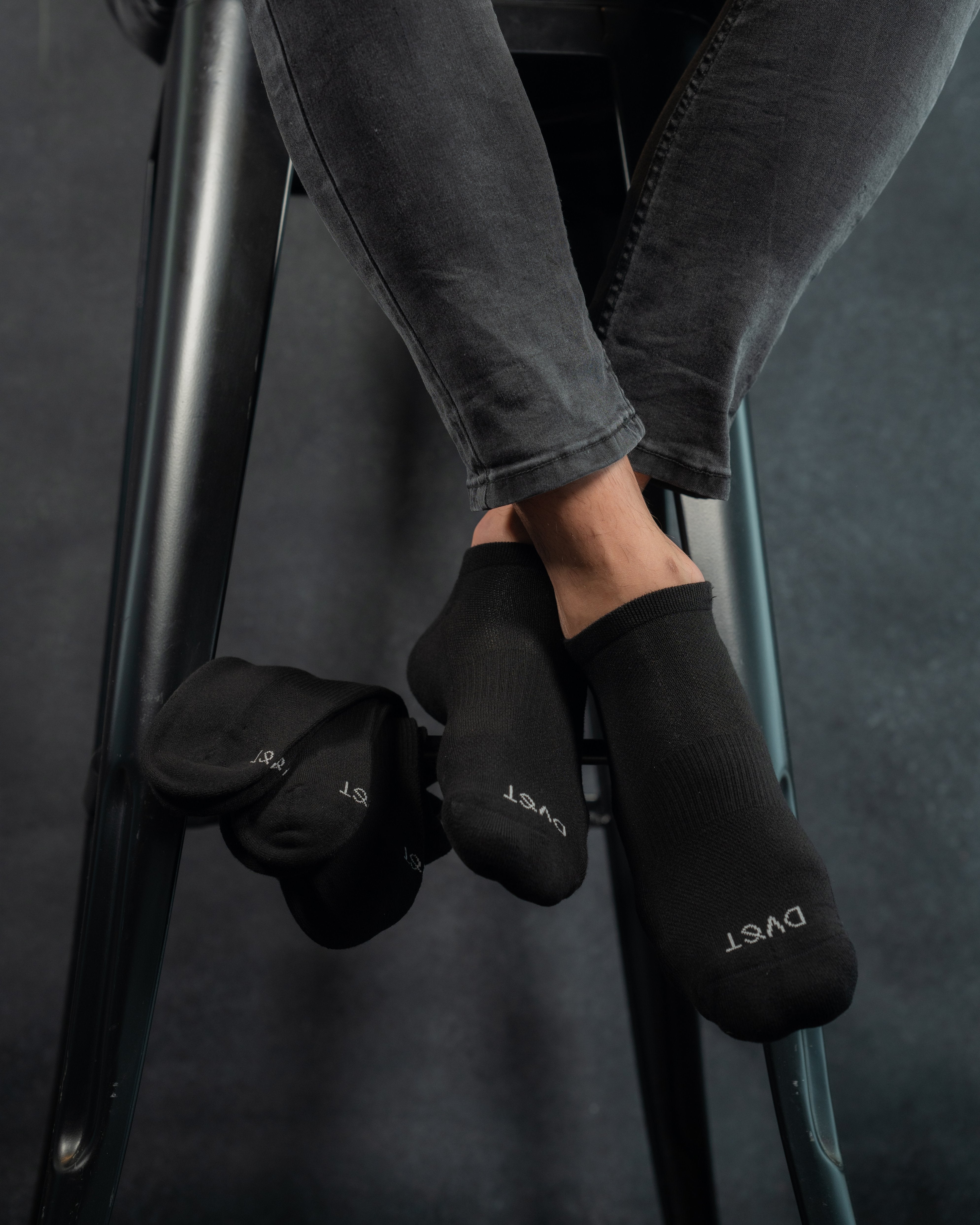 Pack de 4 Pares de Calcetines de Deporte Negros