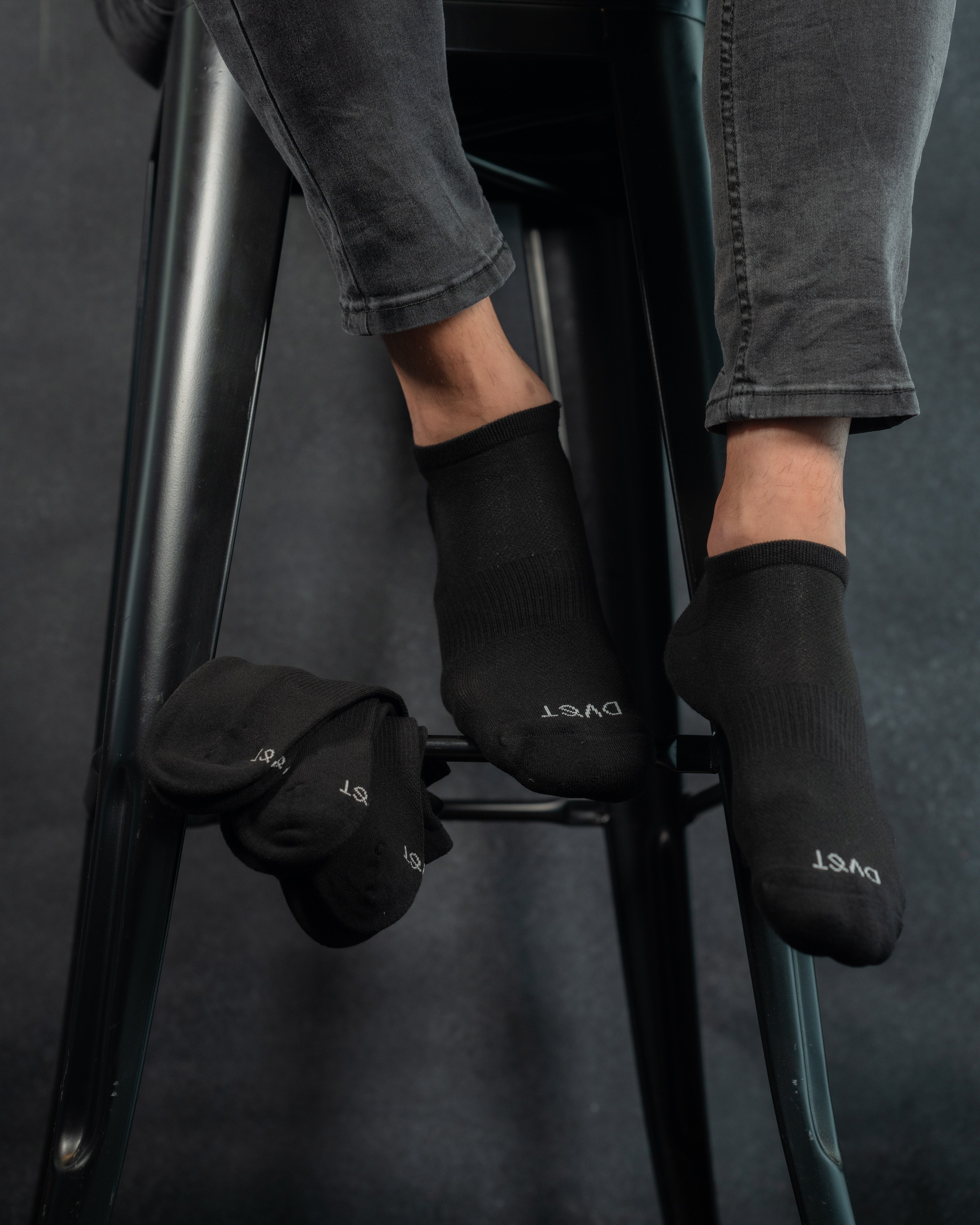 Pack de 4 Pares de Calcetines de Deporte Negros